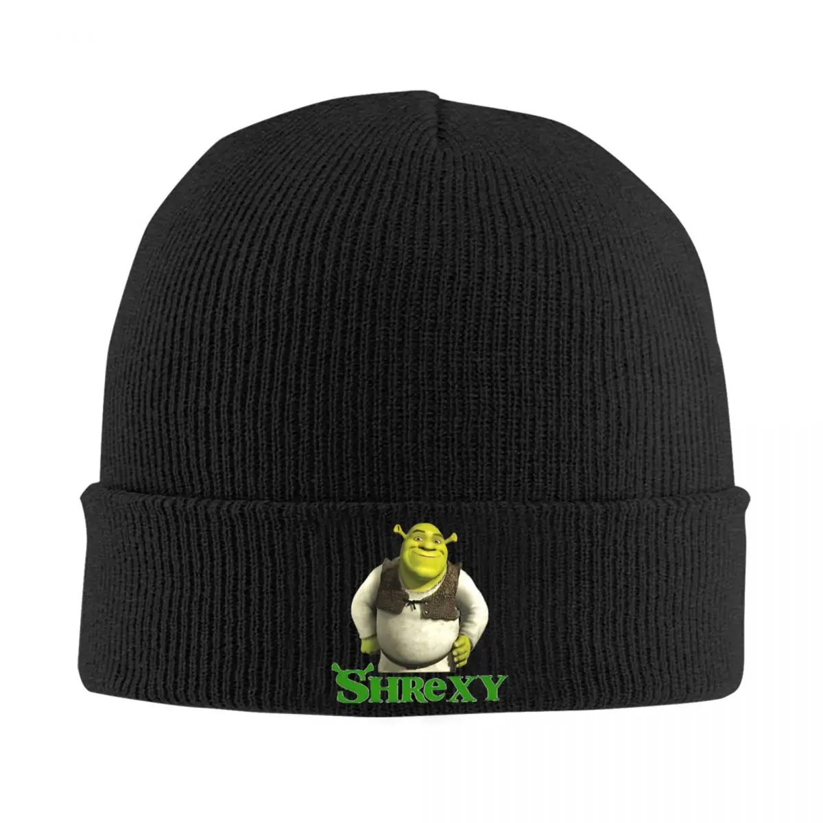 Shrexy Knitted Hat for Women Men Skullies Beanies Winter Hats Acrylic Ogre Funny Memes Shreks Warm Melon Cap