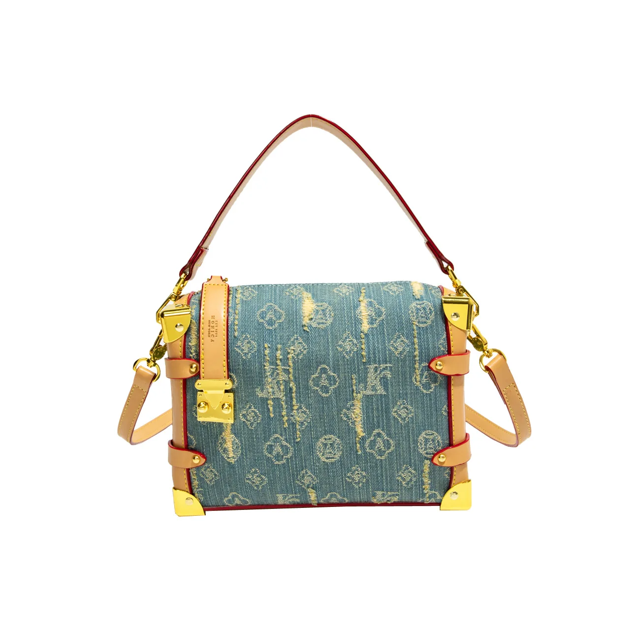 

2025 New Retro Denim Soft Box Bag for Women, Light Luxury Small Square Crossbody Shoulder Purse, Trendy Casual Mini Bucket Bag
