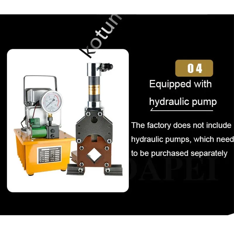 Hydraulic Square Pipe Cutting Machine 50*50mm Angle Steel Cutter Electric Hydraulic Angle Iron Cutting Machine Portable