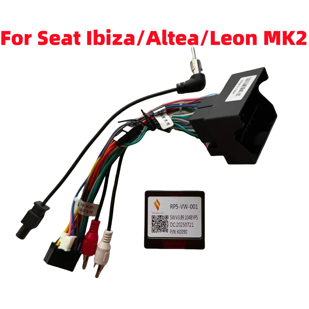 Canbus Box RP5-VW-001 For VW Tiguan Sharan Amarok Bora Skoda Seat Leon MK2/ Altea / Altea XL/Ibiza/Toledo Android 16 Pin Radio