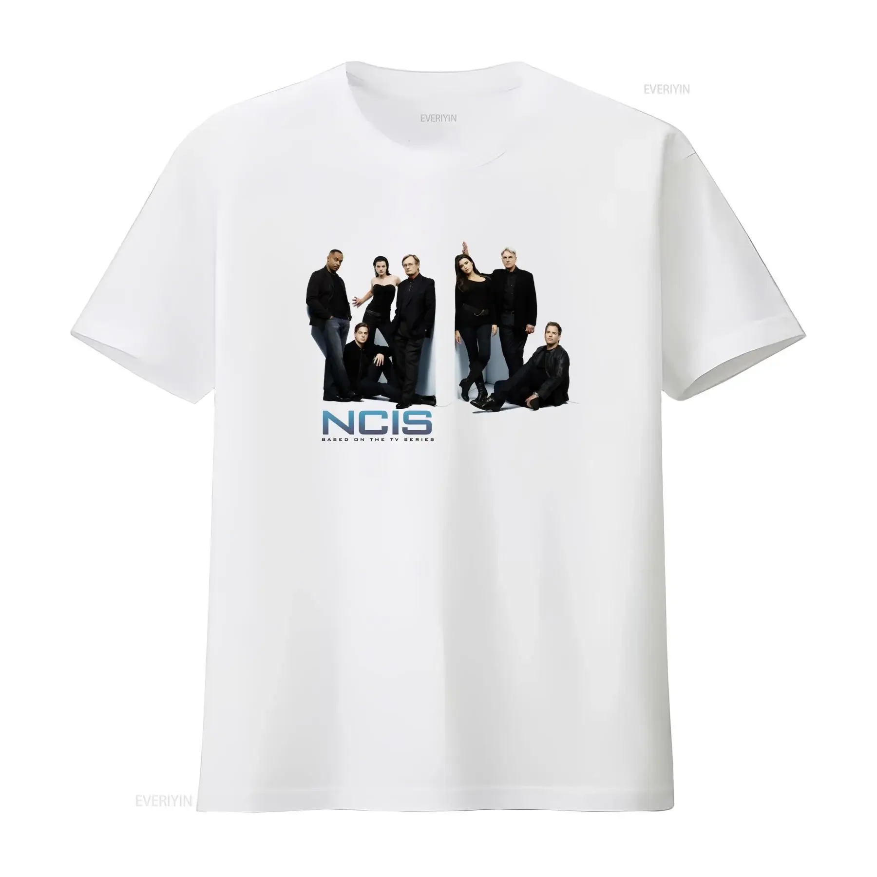 Cool NCIS TV Series Full Cast Print Casual T Shirt vintage Washed Breathable Stretched Stylish homme streetwear