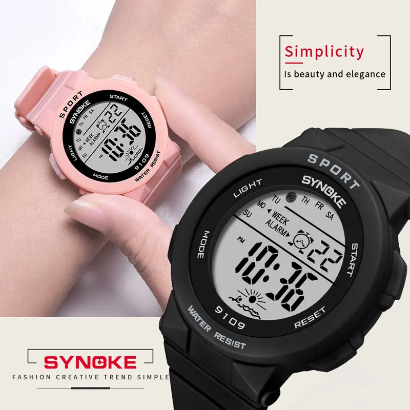 SYNOKE Digital Watch Women LED Waterproof Sports Ladies Wristwatches Multifunction Electronic Female Clock Gift Reloj Mujer