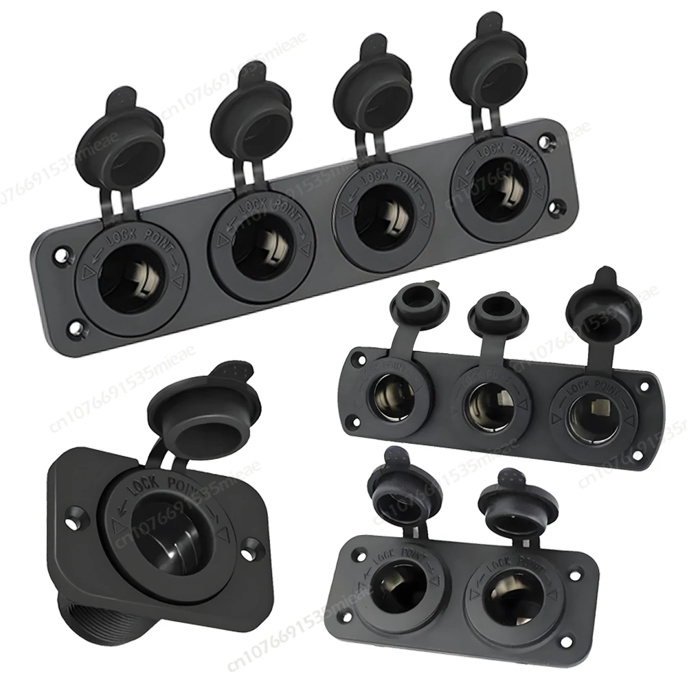 

DIY 1/2/3/4 Holes Panel 12V Waterproof Cigarette Lighter Socket Power Outlet Replacement Kits for Car Motorcycle Boat RV Truck