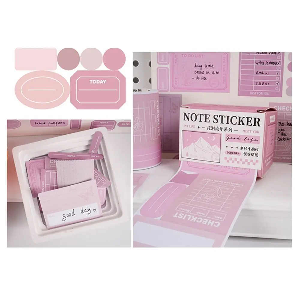 Pull-out Memo Pad Sticky Note Full Adhesive Labels Stickers DIY Scrapbook Sticker Student Tearable Notepad