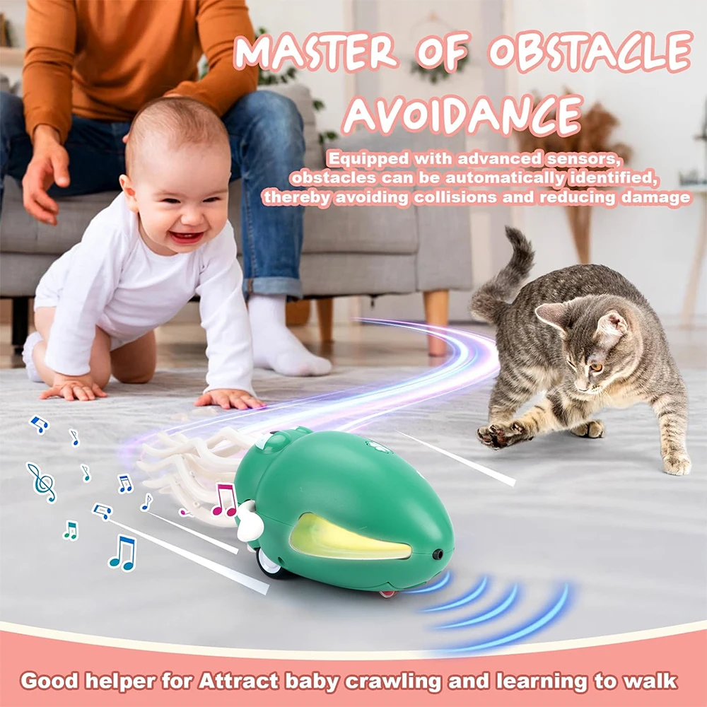Calmar dansant à Induction couché, calmar plat avec musique et lumière, jouets électroniques pour animaux de compagnie, jouets de développement interactifs, cadeaux pour le ventre