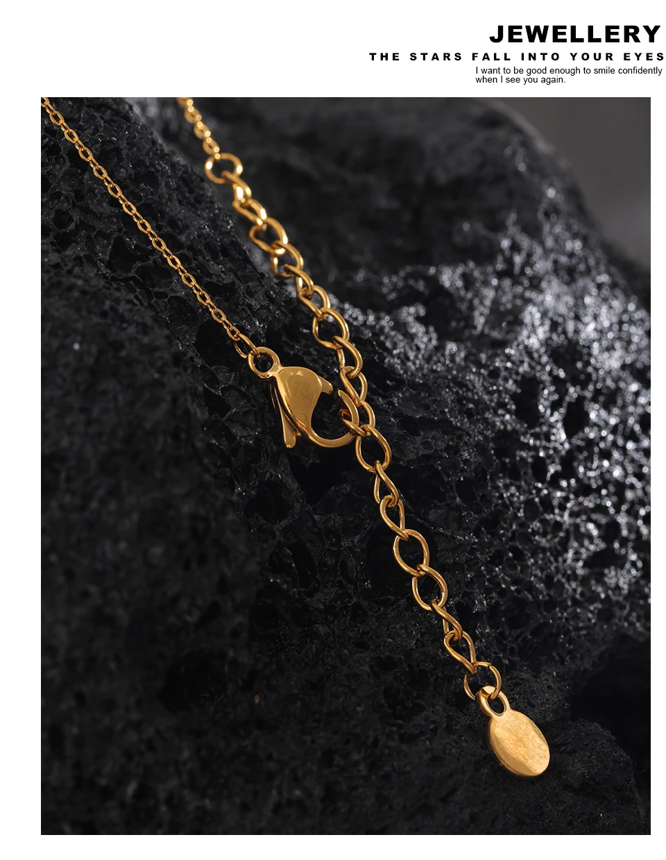 Yhpup Exquisite, stilvolle, verarbeitete Opalstein-Halskette, minimalistisch, klein, schick, Anhänger, 18 Karat vergoldet, Schmuck für Frauen, Geschenk – Detail 6