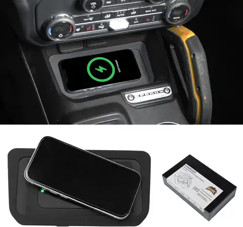 Upgraded Console Wireless Charging Pad 20W for Ford Bronco 2021-2024 2/4-Door