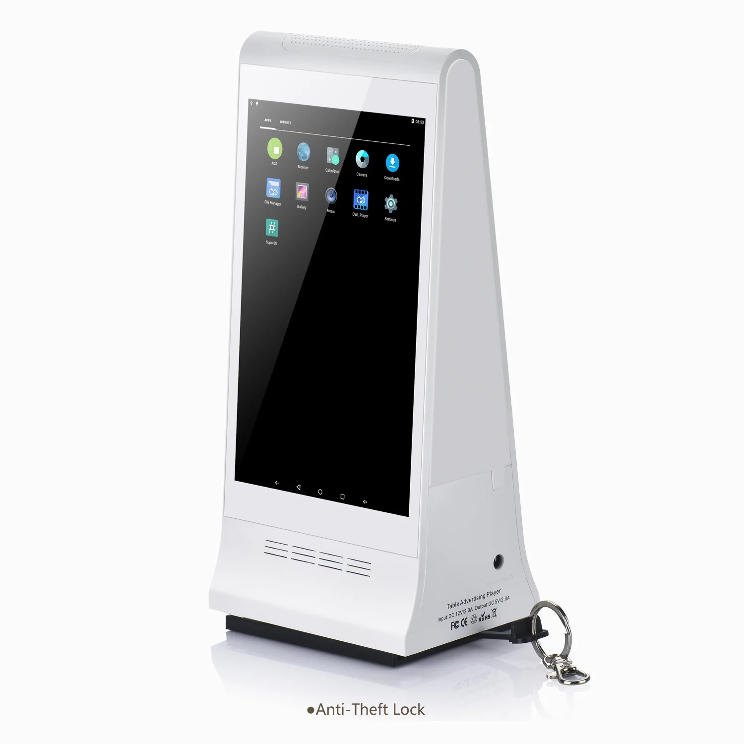 جديد وصول 7 / 8 بوصة مزدوجة الجانب شاشة تعمل باللمس كشك رقمي قائمة مطعم عرض سطح المكتب الإعلان الرسومات اللاعبين