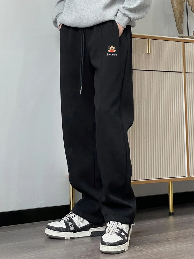 

PaulFrank American Sle Men's Bla Straight Leg High Street Sport Pants Spring Casual Trousers Loose Fit Youth Faion