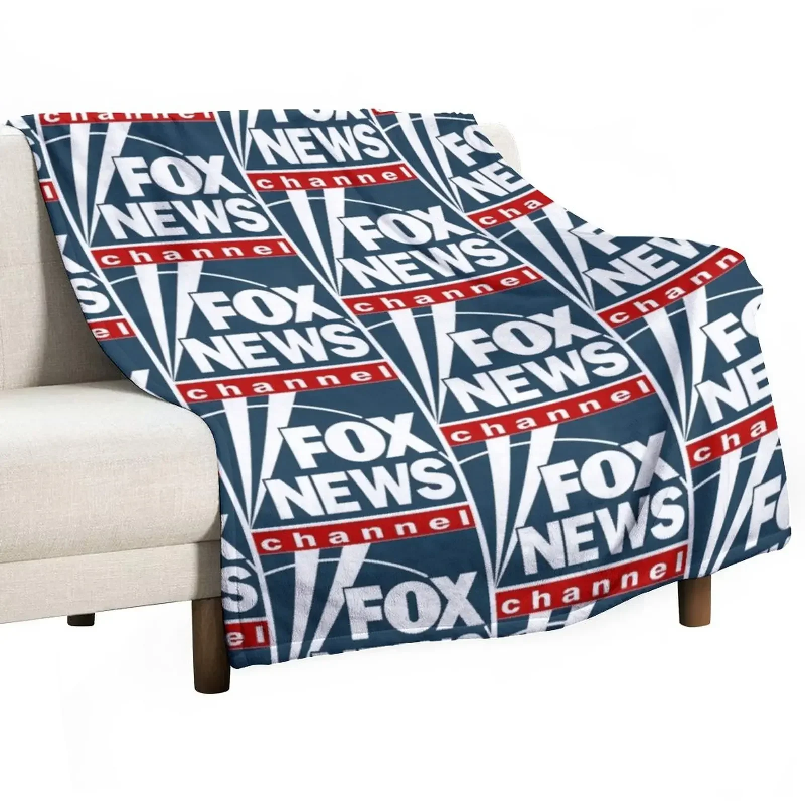 

F O XNEWS Logo Throw Blanket Designers Winter beds Tourist Blankets