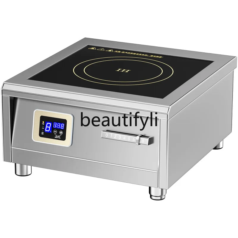 Commercial Induction Cooker 8000W High Power Concave Induction Stove Restaurant Stir-fry Tabletop Electric Stir-fry Stove