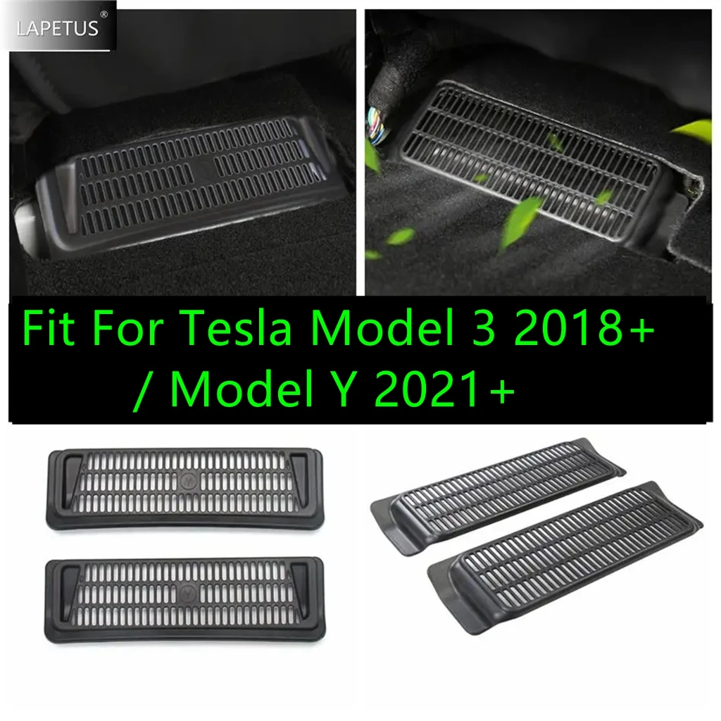 

Seat Under Floor AC Air Vent Anti-blocking Protection Duct Net Cover Accessories For Tesla Model 3 2018-2021 / Model Y 2021 2022