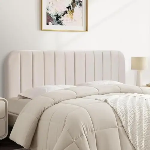 Queen Headboard Only - Upholstered Headboard for Bed, Easy Assembly, Velvet Covered Sponge, Place Between Bed & Wall