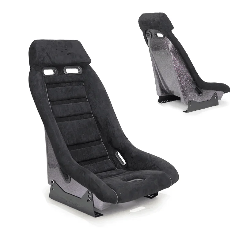 Classic Retro Minimalist Suede Bucket Seat with Color Bead Backrest One-Piece Racing Seat