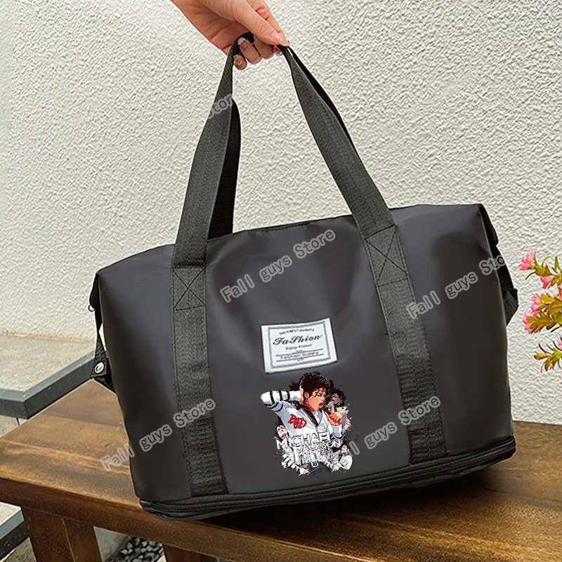 Michael Jacksons Carry on Travel Duffle Bag Extendable Women Man Sport Gym Tote Bags Large Capacity Storage Luggage Handbag Gift view 5