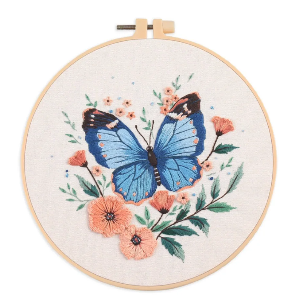

New 3D Embroidery Kits Bird Handmade DIY Embroidery Kits Butterfly Flower Embroidery Stitching Kits Art Needlework