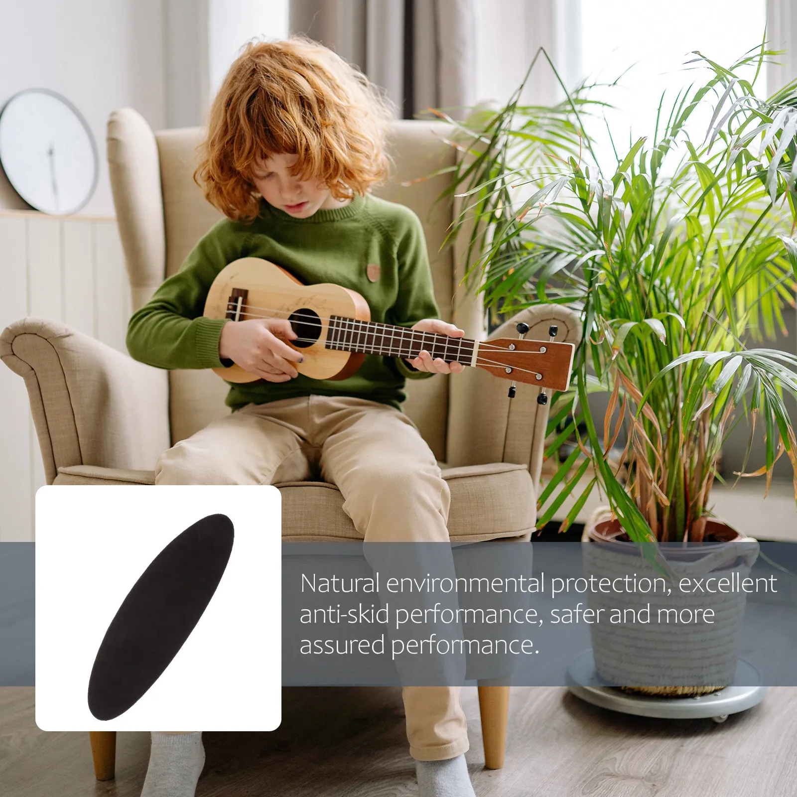 

1Pcs Wear-Resistant Anti-Skid Pad Cowhide Mat for Pipa Erhu Guitar Lute Musical Instrument Cushion Lute Anti-Skid Pad