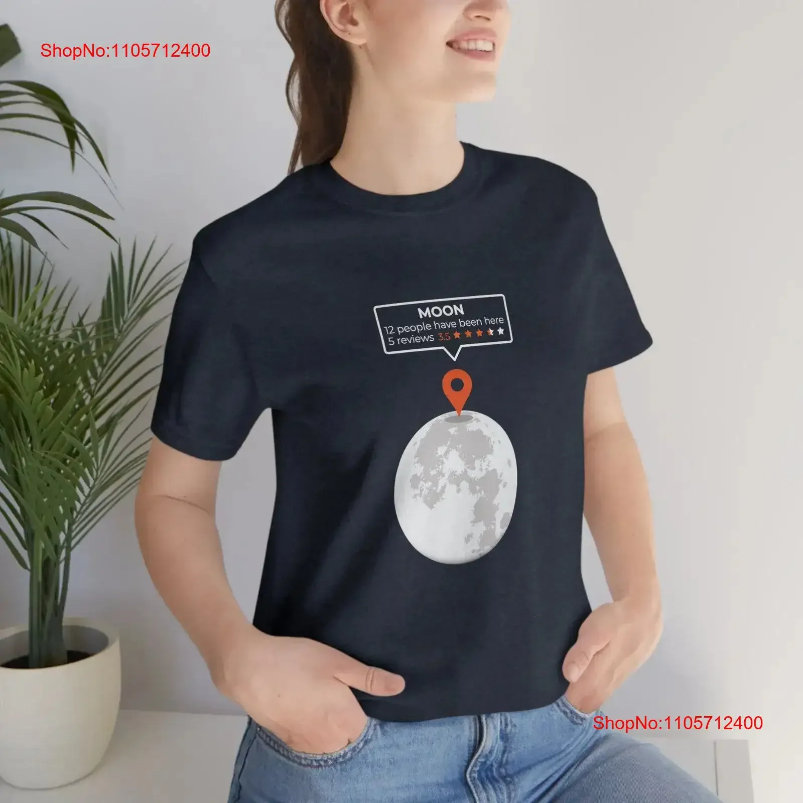 Moon Review T Shirt Funny Space Landing GIft Humorous Solar System vintage Washed homme streetwear fashion Stylish Breathable
