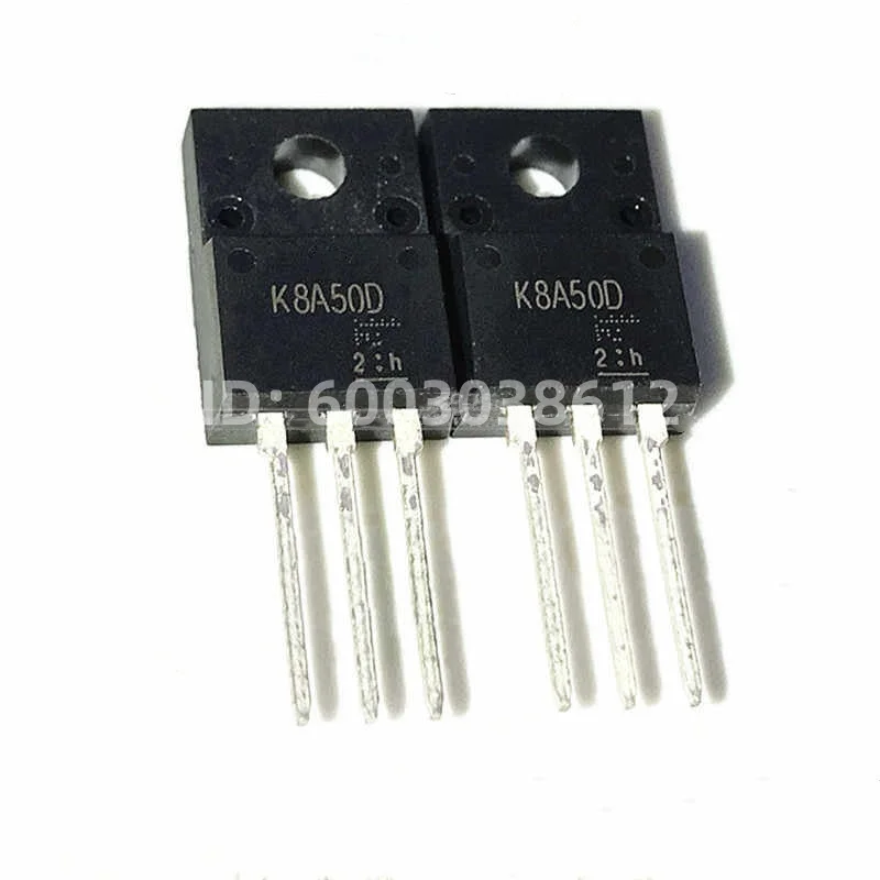10 Uds. Nuevo tubo de efecto de campo original K8A50D TK8A50D con enchufe recto TO-220F 8A 500V