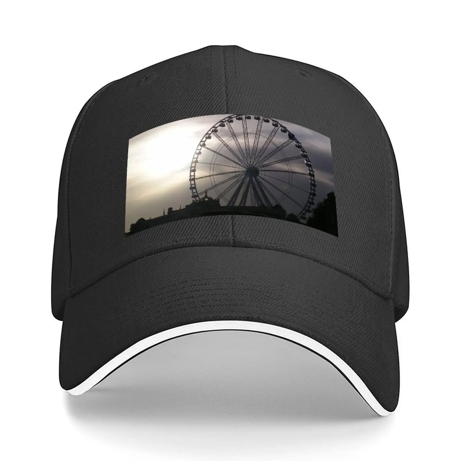 

Ferris Wheel In Torquay, Devon Baseball Cap Big Size Hat Hat Luxury Brand party Hat Kids Women's Hats Men's