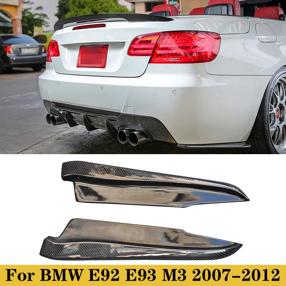 

For BMW 3 Series E92 E93 M3 2007-2012 Carbon Fiber Rear Bumper Side Splitters Winglets Auto Tuning Parts