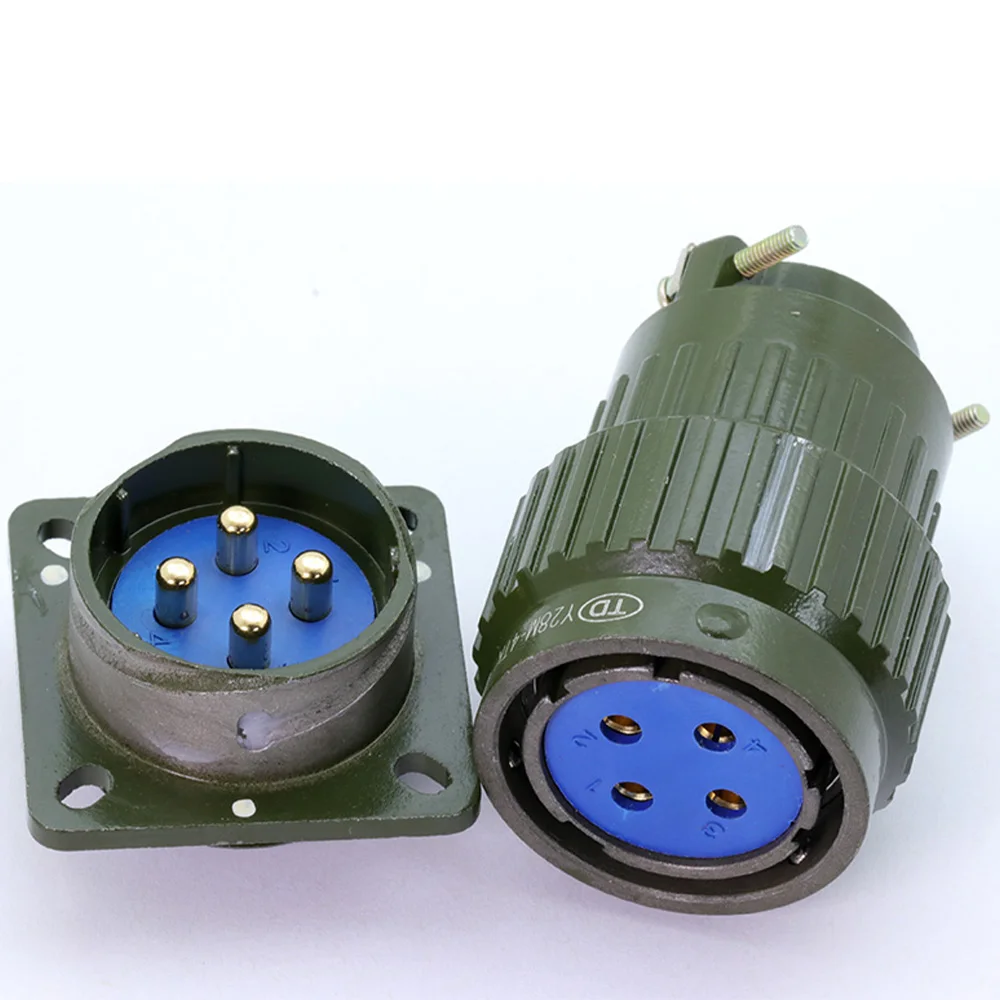 1set Male+Female Army Green Y28M Series Fast Buckle Aviation Industry Connector 4/7/8/10/12/14/19/24/32/37Pins Plug Socket