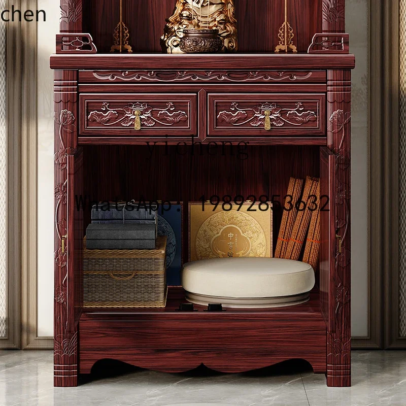 W8new Chinese Buddhist shrine statue table small apartment living room household God of Wealth table incense table