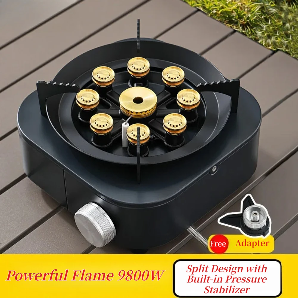 Portable Cassette Stove Split Gas Burner Outdoor Camping Cooker Picnic Tea Heating Equipment Lightweight Travel Cooking Set