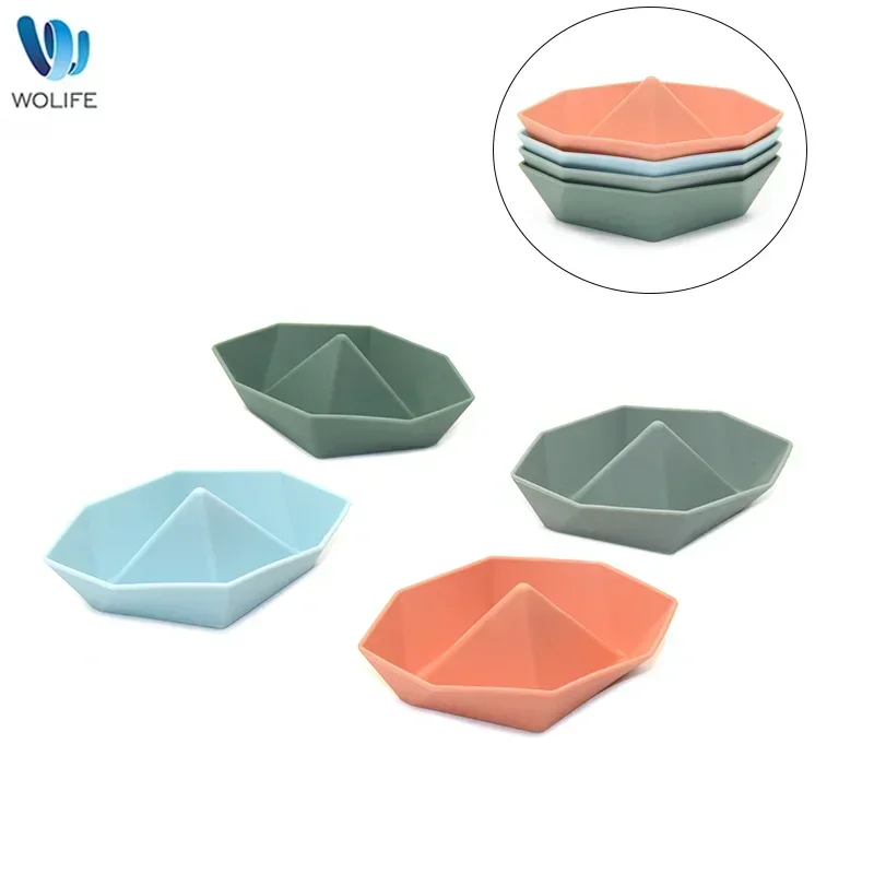 4 unids/set de juguetes de baño para bebés, juguetes flotantes con forma de tiburón, juguetes de baño de silicona para bebés, regalos cognitivos de