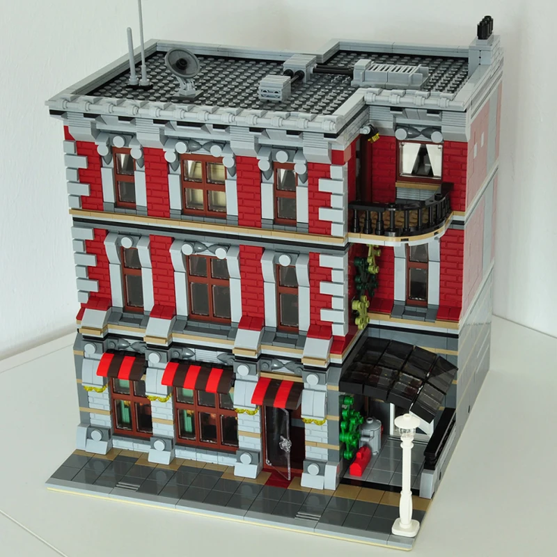 

NEW 3761PCS City Hot Selling Street View Moc Modular Pizza Parlor model DIY creative ideas Child Toy birthdayGift Buildingblocks