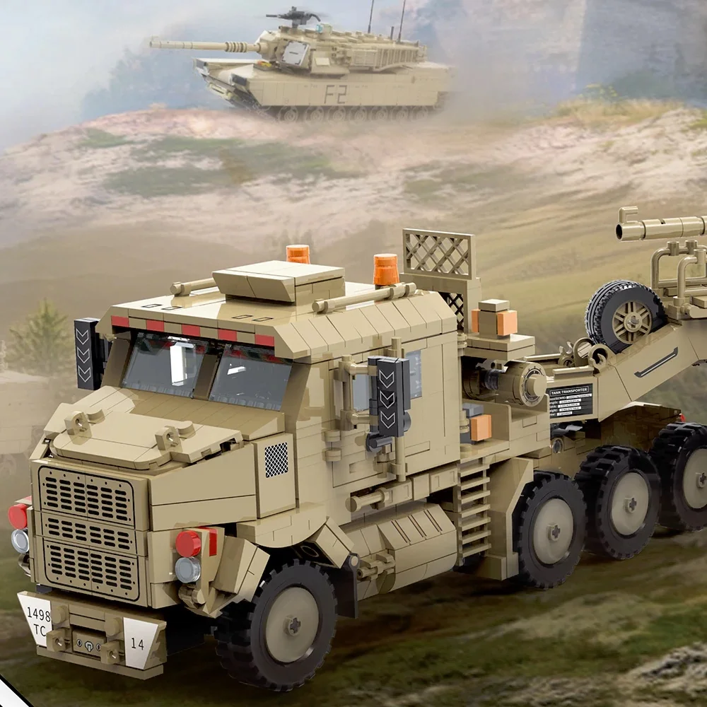 3580PCS Military M1070 Gepanzertes Fahrzeug Bausteine Set, Transporter Tank Träger Auto Montage Ziegel Modell Kit Erwachsene Kinder Geschenk