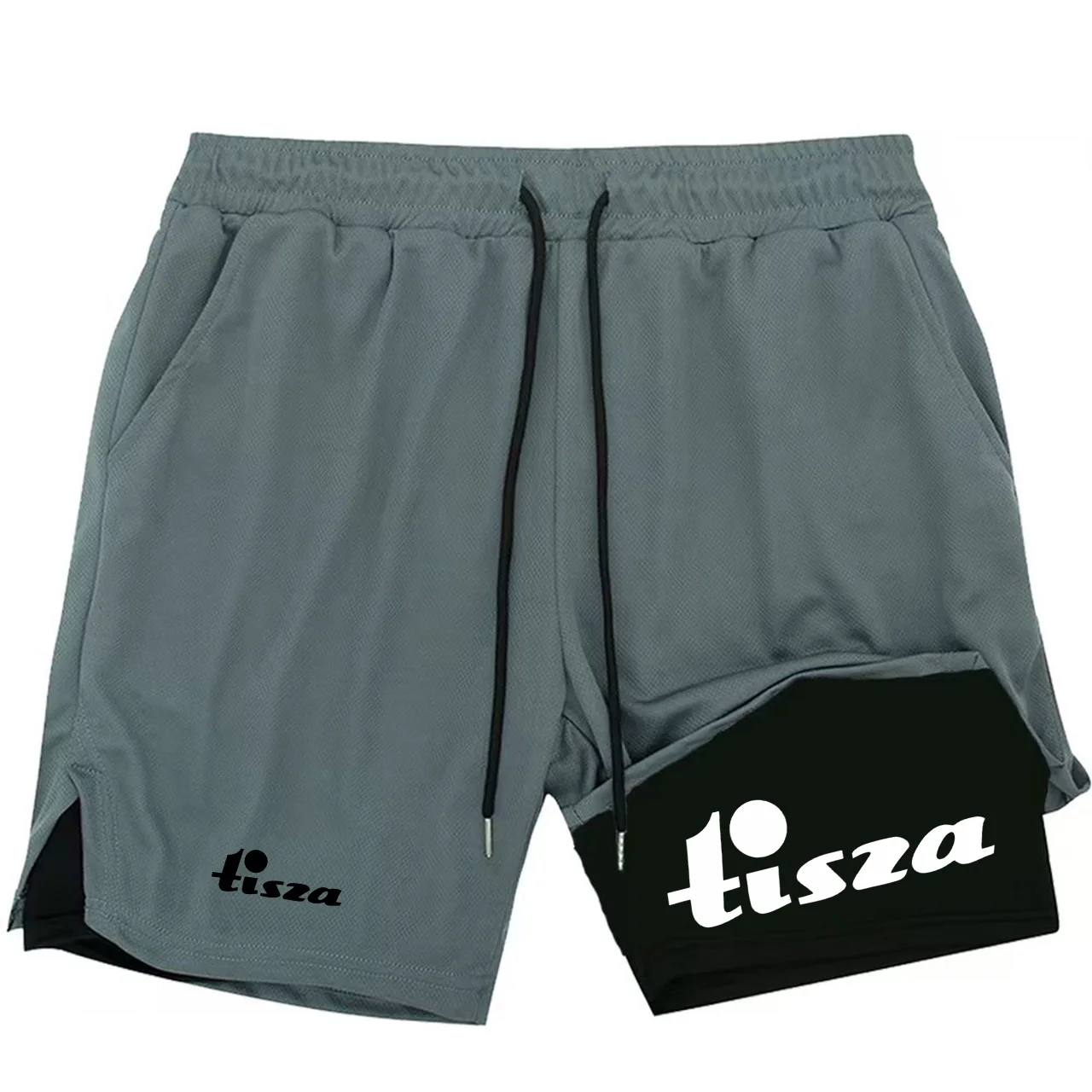 

Men's double-layer sports shorts, sports shorts suitable for both running and training.