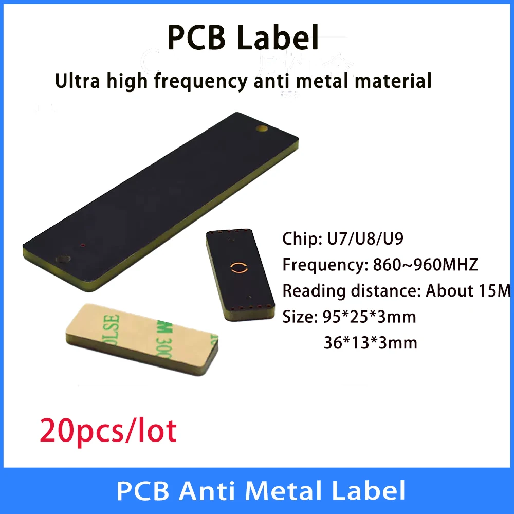 uhf anti metal pcb tag resistente de alta temperatura acido e alcalino rotulo especial 180006c 860 960mhz alta qualidade 20 pcs 01