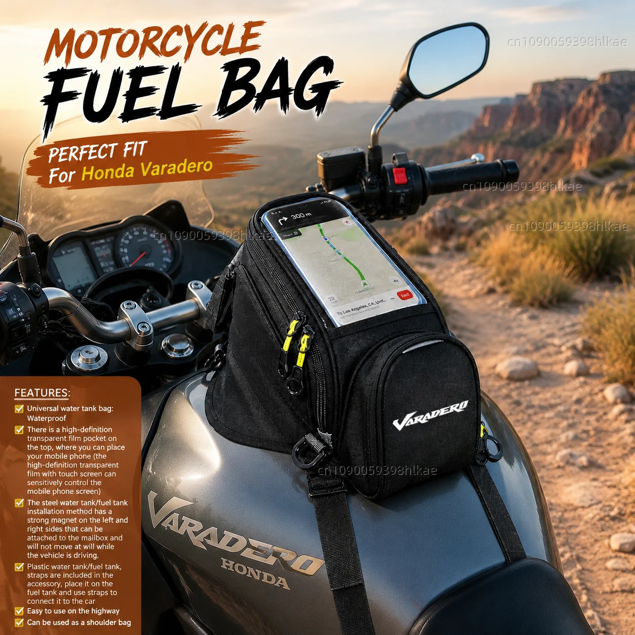 NEW Universal Magnetic Fuel Tank Bag Motorcycle Phone Navigation Pack For Honda Varadero XL1000 XL 1000 125 V XL1000V XL125V