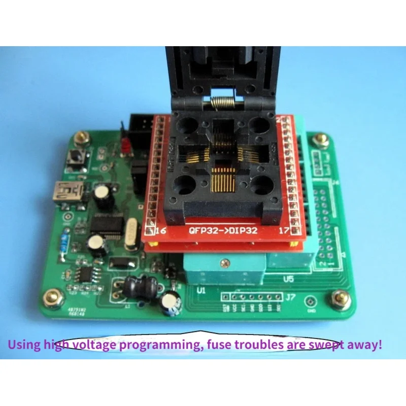 Programador de alto voltaje AVR serie Mega8 soporte dedicado mega168 328 programación paralela AVR