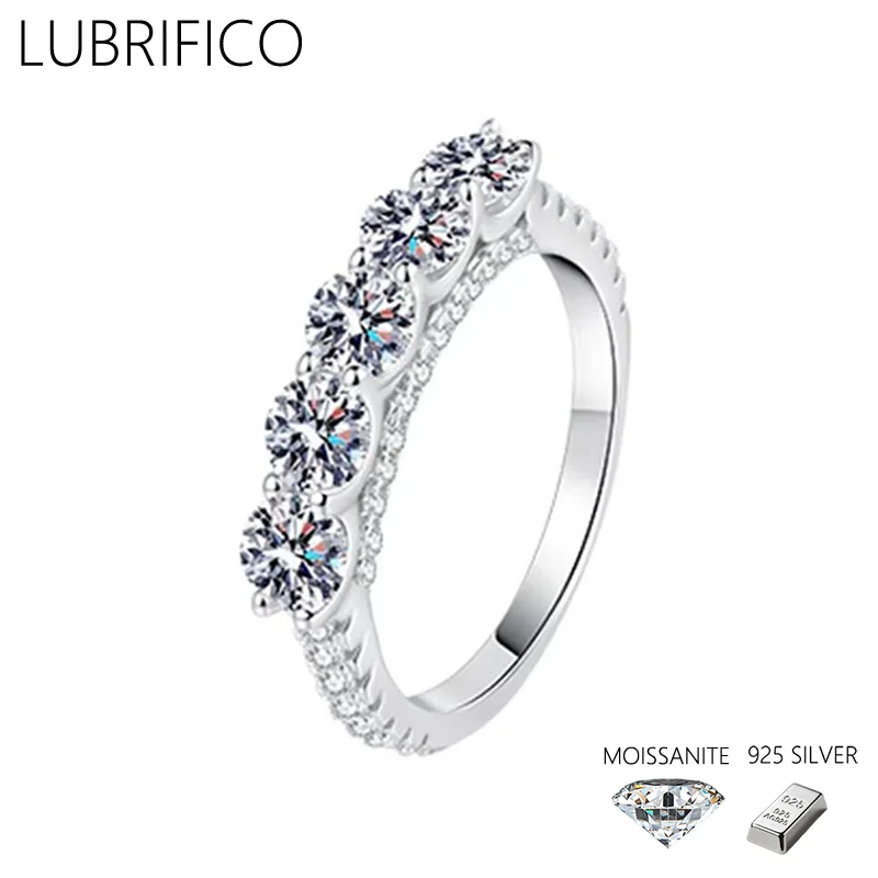 

Кольцо с муассанитом 1,5 карата для женщин, стерлинговое серебро 925 пробы с покрытием из белого золота, лабораторное бриллиантовое обручальное кольцо, ювелирные изделия