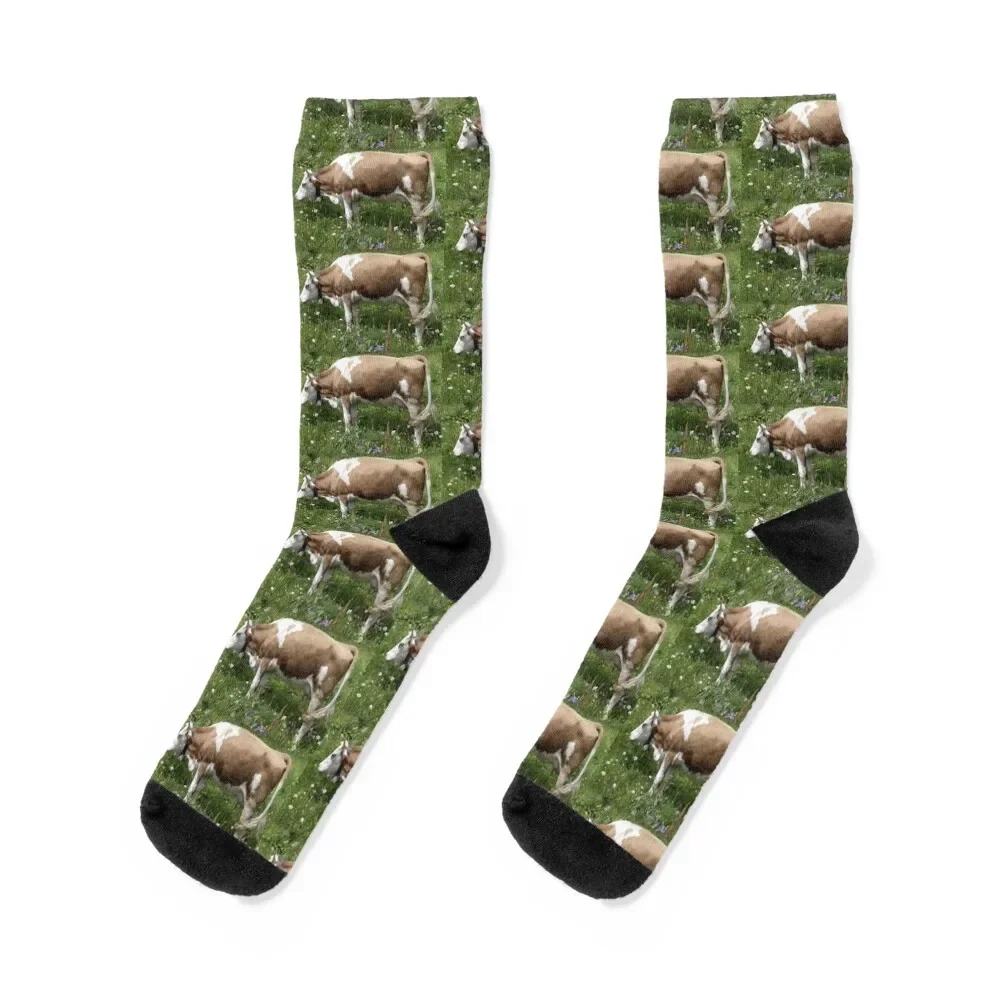 

Swiss Cow Socks sports and leisure hiking christmas stocking Non-slip Mens Socks Women's