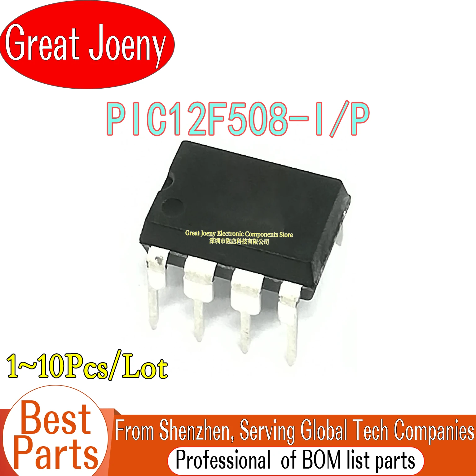 (1-10 Piece)100% New PIC12F508 PIC12F508-I/P IC MCU Chipset DIP-8