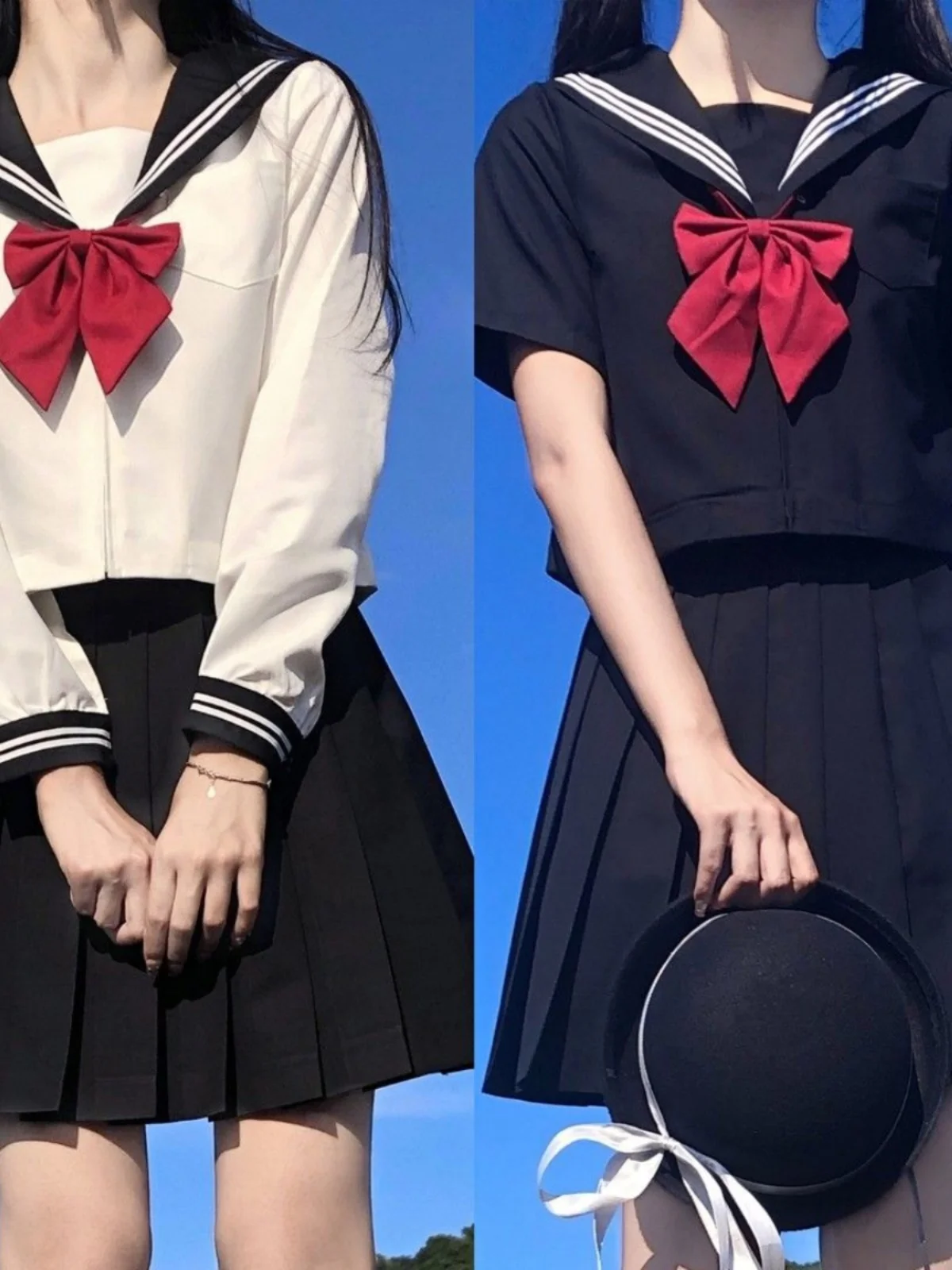 

Белый двухцветный тройник orm Set Student School orm JK orm Sailor Basic Set plus Size 200 Pou Special Edition