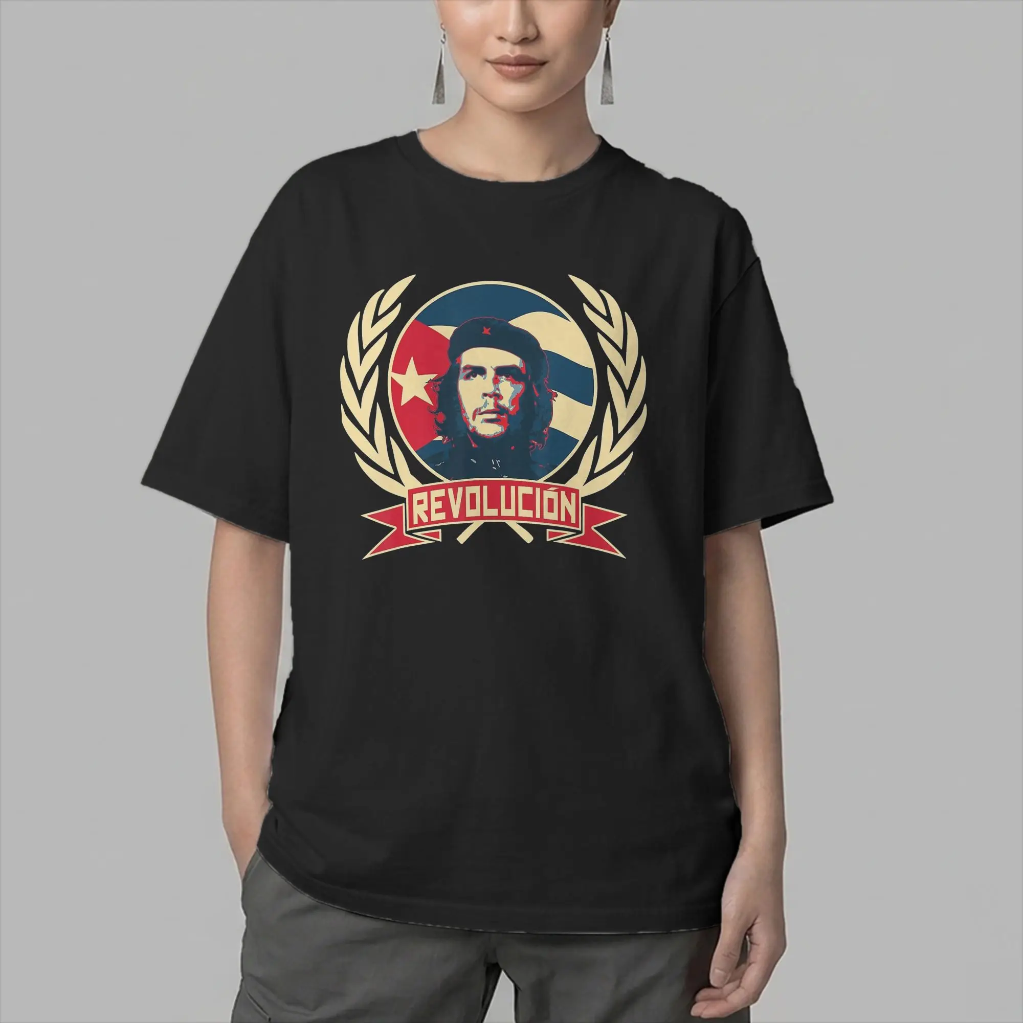 Leisure Che Guevara Cuba Com T-Shirts for Men O Neck 100% Cotton T Shirt Communism Short Sleeve Tee Shirt Clothes