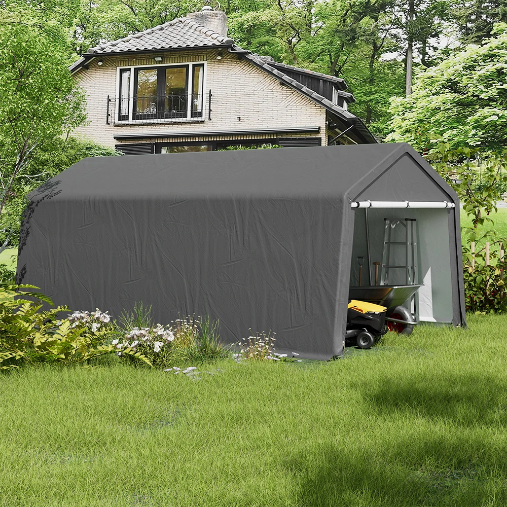 【Breeins】سقيفة تخزين أنبوبية مجلفنة متعددة الحجم، مأوى تخزين خارجي مقاوم للماء وشديد التحمل لجميع المواسم #2