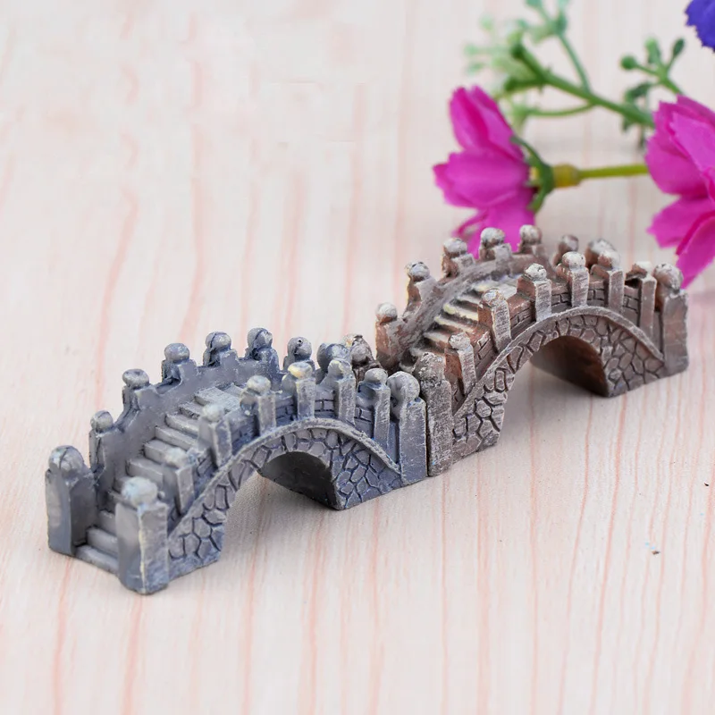 Simulated Stone Bridge Figurine Micro Landscape DIY Home Decor Miniature Fairy Garden Ornaments Decoration Accessories Modern