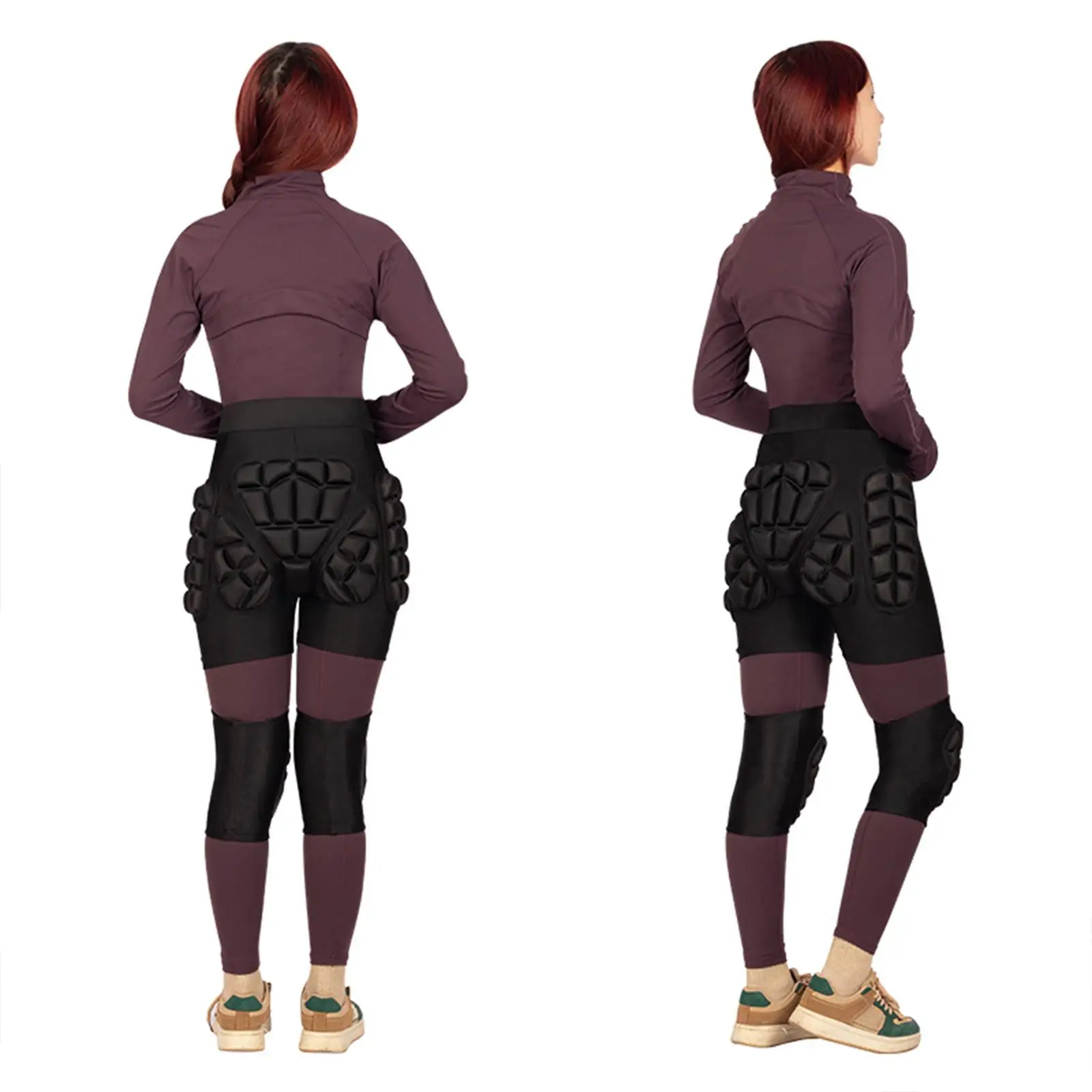 EVA Padded Hip Shorts Impact Resistant Crash Protection Sports Gear for Unisex Skating Skiing Snowboard