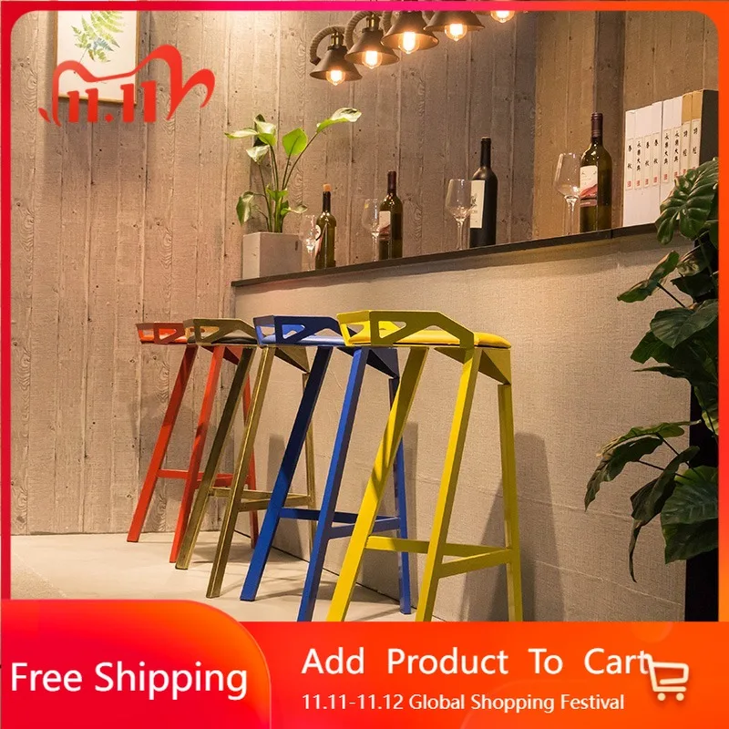 

Industrial Fashion Bar Chairs Nordic Creative Ergonomic Party High Chairs Island Party Sillas Altas Para Barra Salon Furniture