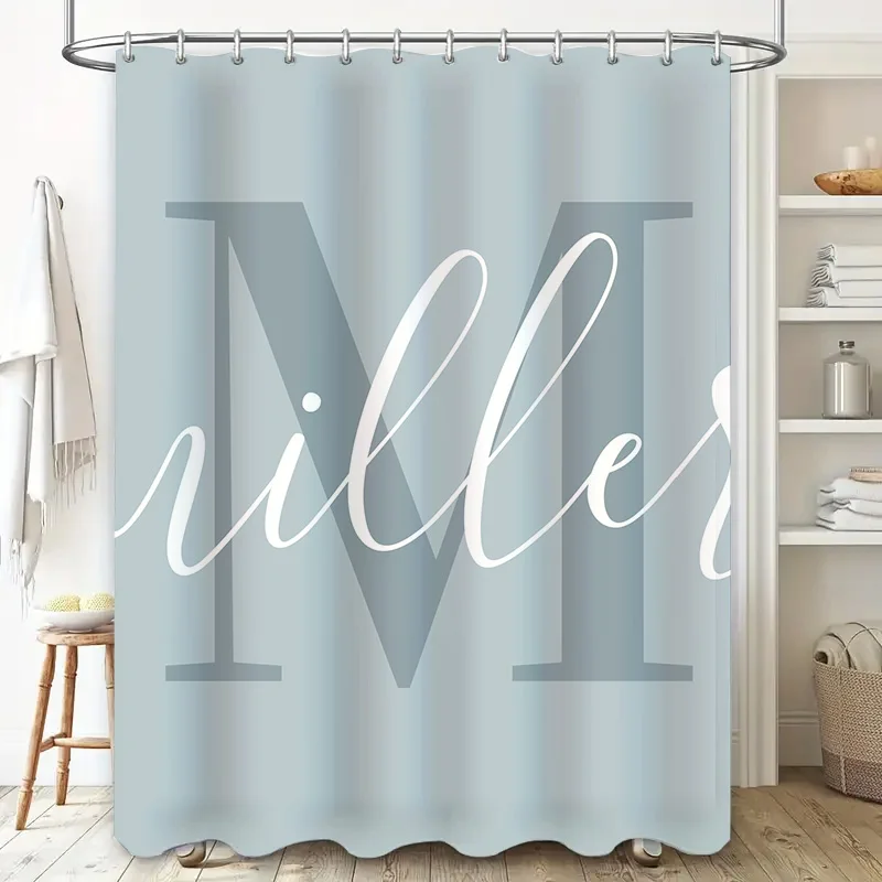 Modern Luxury Personalized Shower Curtain Miller Edition for Bathroom Decor would work well as a 128-character AliExpress title