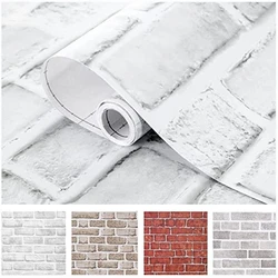 Brick Wallpaper Peel And Stick For Bedroom Faux Brick Kitchen Cabinets Home Decor Wall Stickers Papel De Parede Stickers Muraux