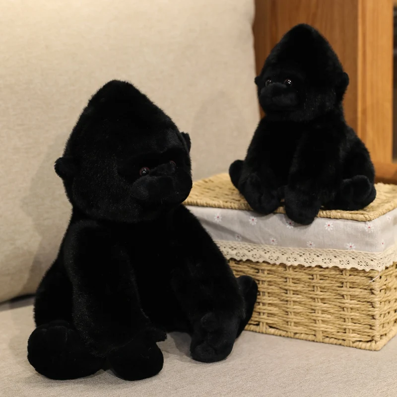 

Simulation Chimpanzee Plush Doll 22/32cm Black Hairy Monkey Stuffed Animal Cartoon Home Decor Gift for Boys & Girls