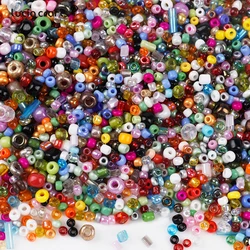 2-4mm Random Mix Glass Beads Bracelet Spacer Bead For DIY Phone Chain Jewelry Earring Necklace Making Material I0148