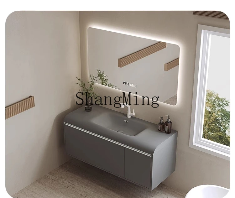 

CL wind integrated wash basin solid wood bathroom cabinet combination bathroom washstand