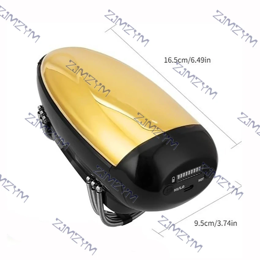 Handheld Heated Massager For Men's Barberology Massager Cordless Vibrating Head Massager With USB Charging